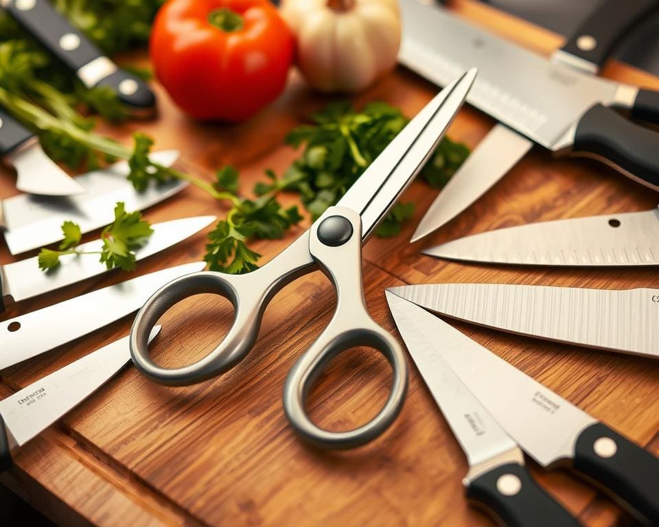 Keukenscharen met multifunctionele messen