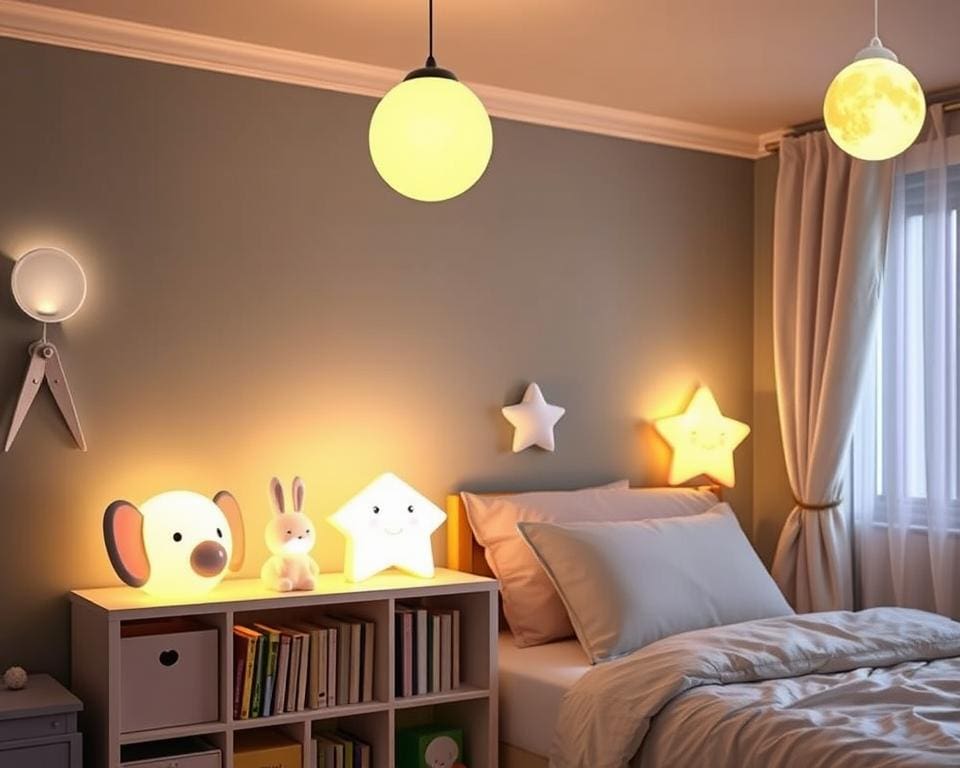 Kinderlampen met een instelbare helderheid