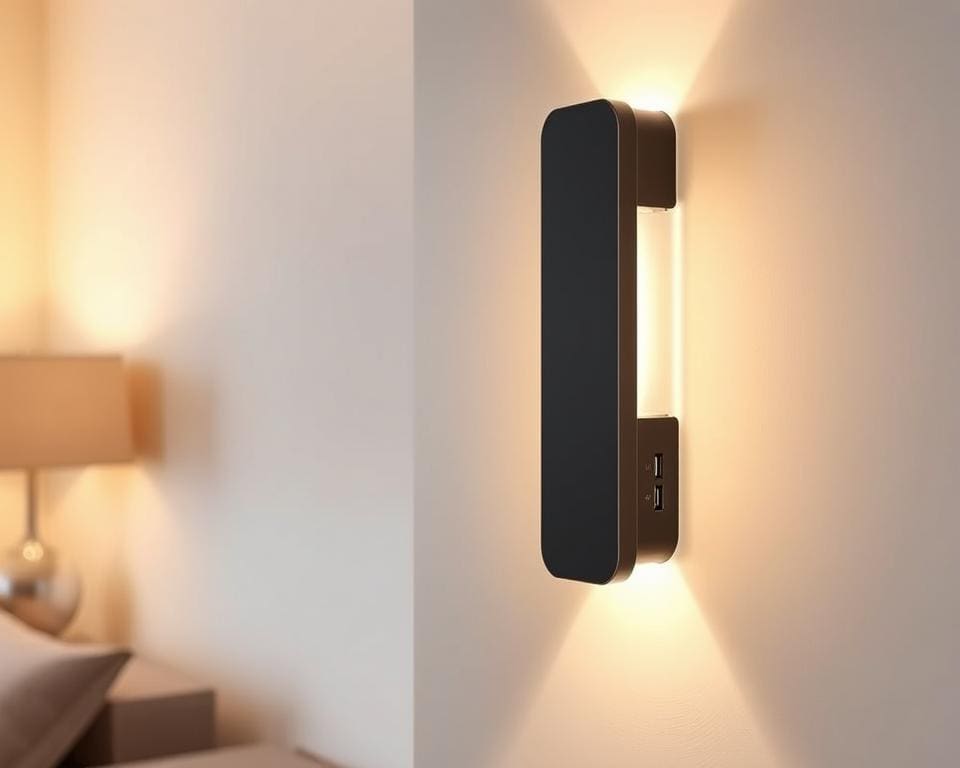 LED wandlamp met USB