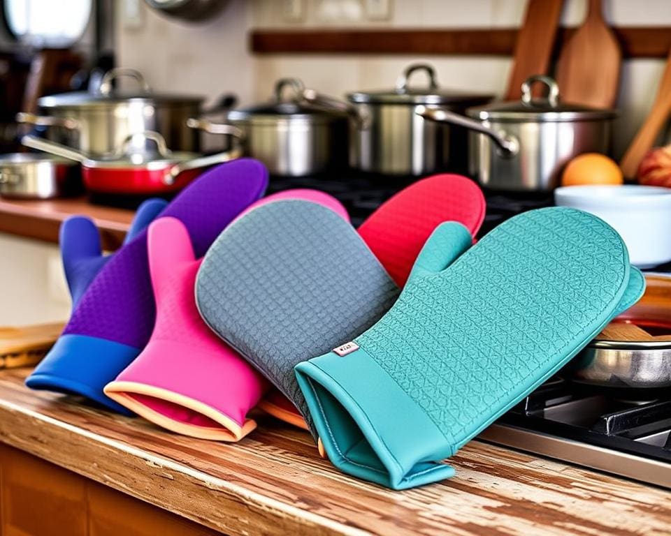 Ovenwanten met hittebestendige siliconen