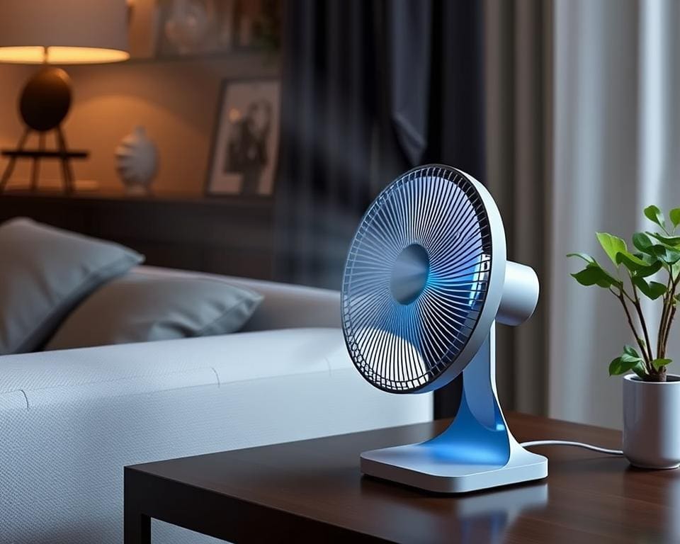 Tafelventilatoren met een ingebouwde luchtbevochtiger
