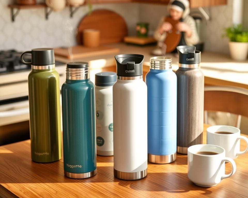 Thermoskannen met een afsluitbare schenktuit