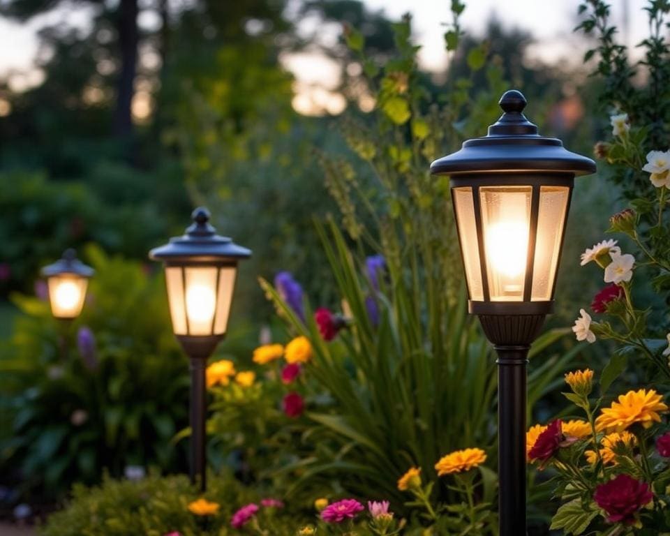 Tuinlampen met een schemersensor