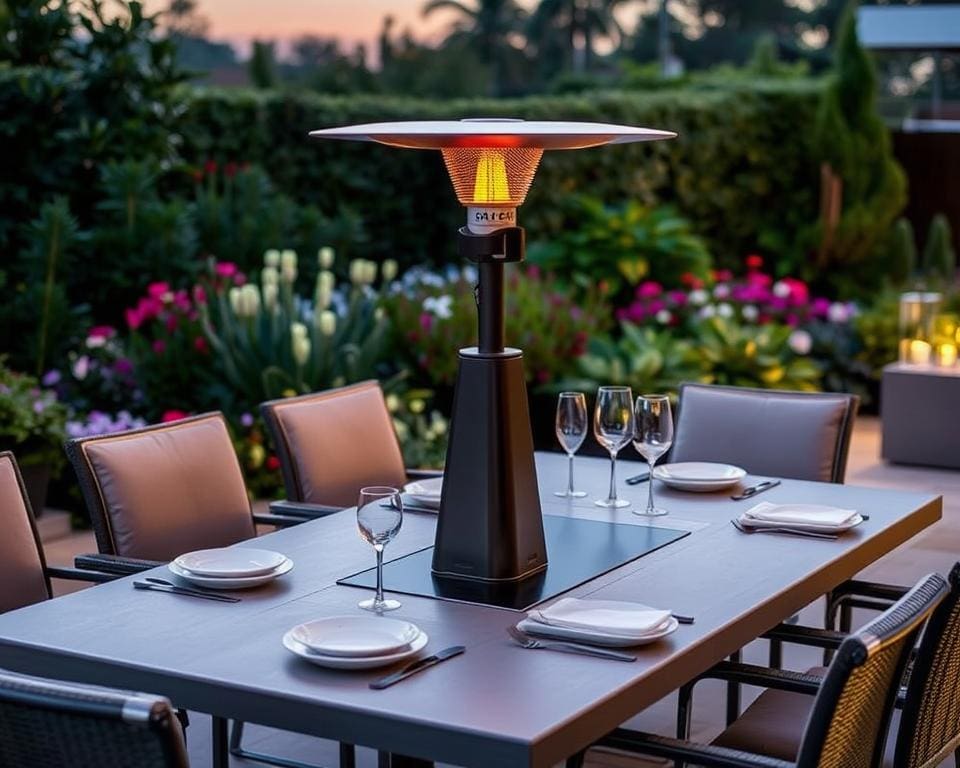 Tuintafels met een ingebouwde gasheater
