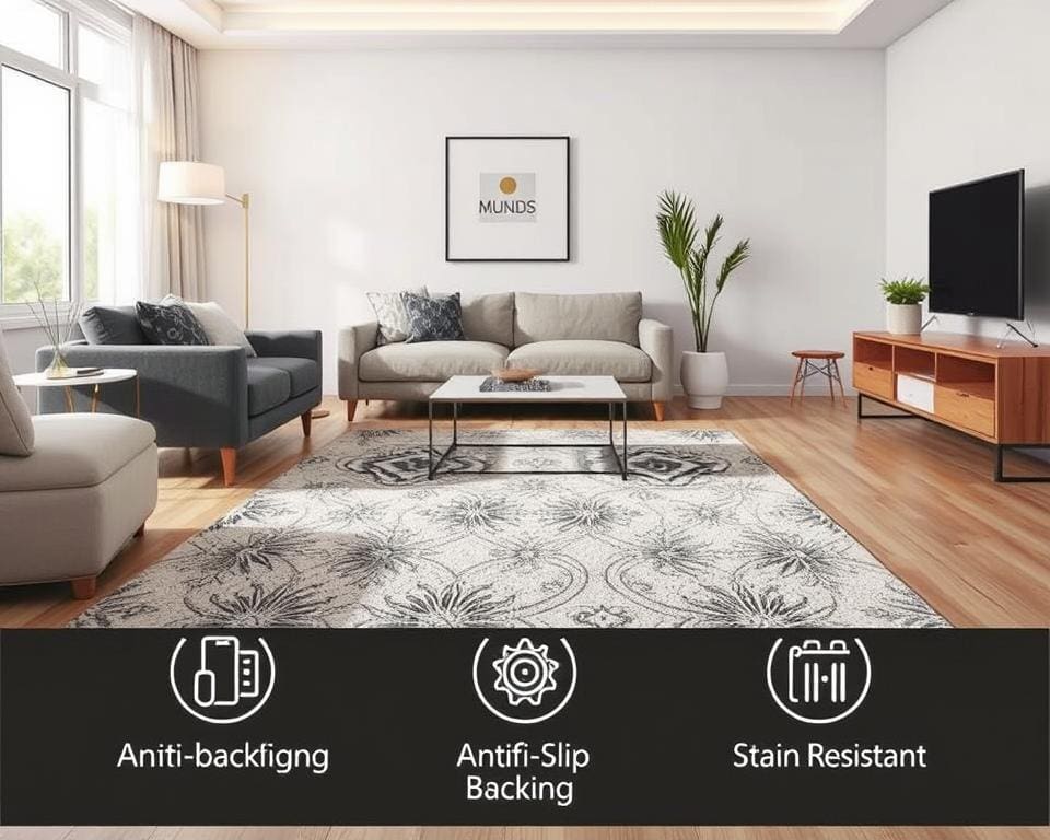 Vloerkleden met antislip en vlekbestendigheid