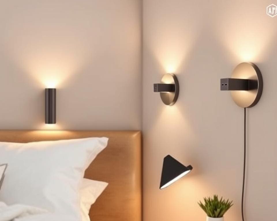 Wandlampen met een ingebouwde USB-oplaadpoort