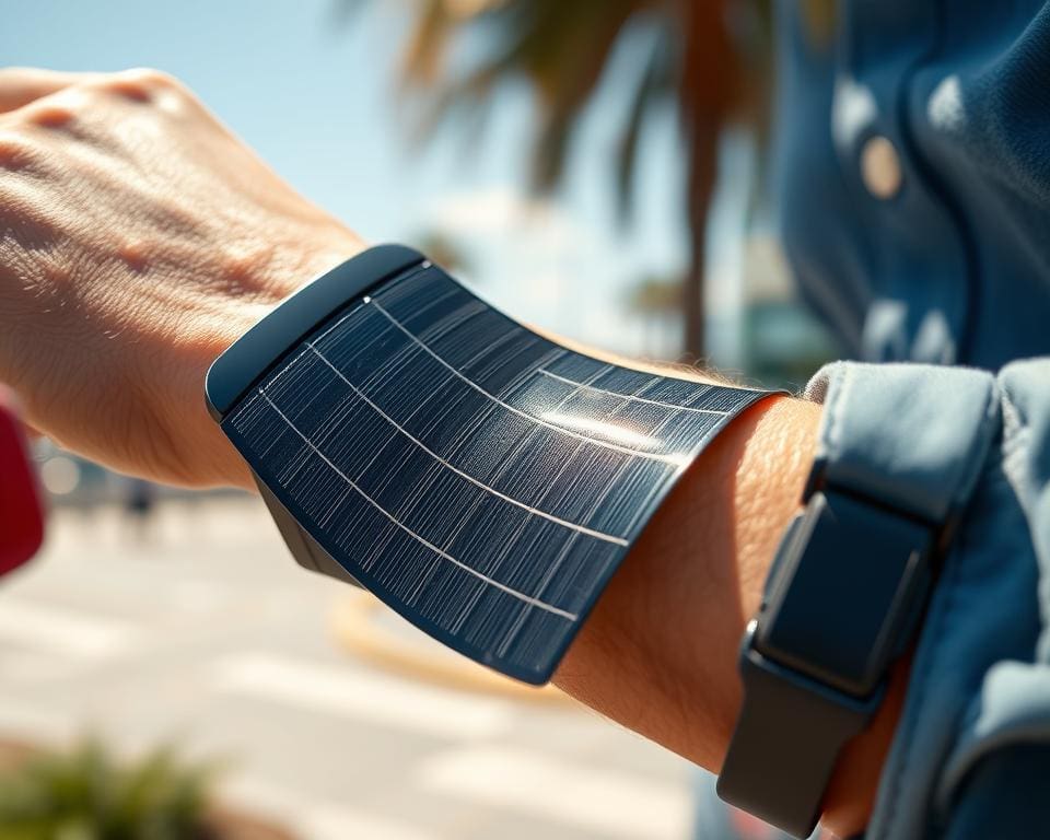 Zonnepaneel integratie in wearables