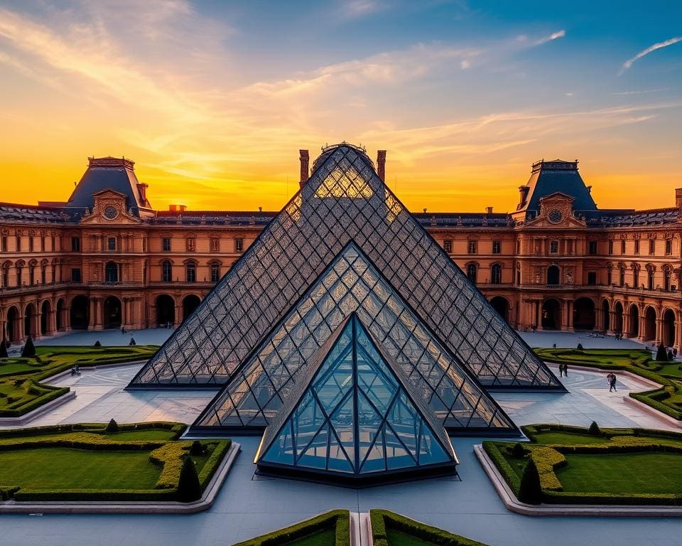 architectuur van het Louvre museum