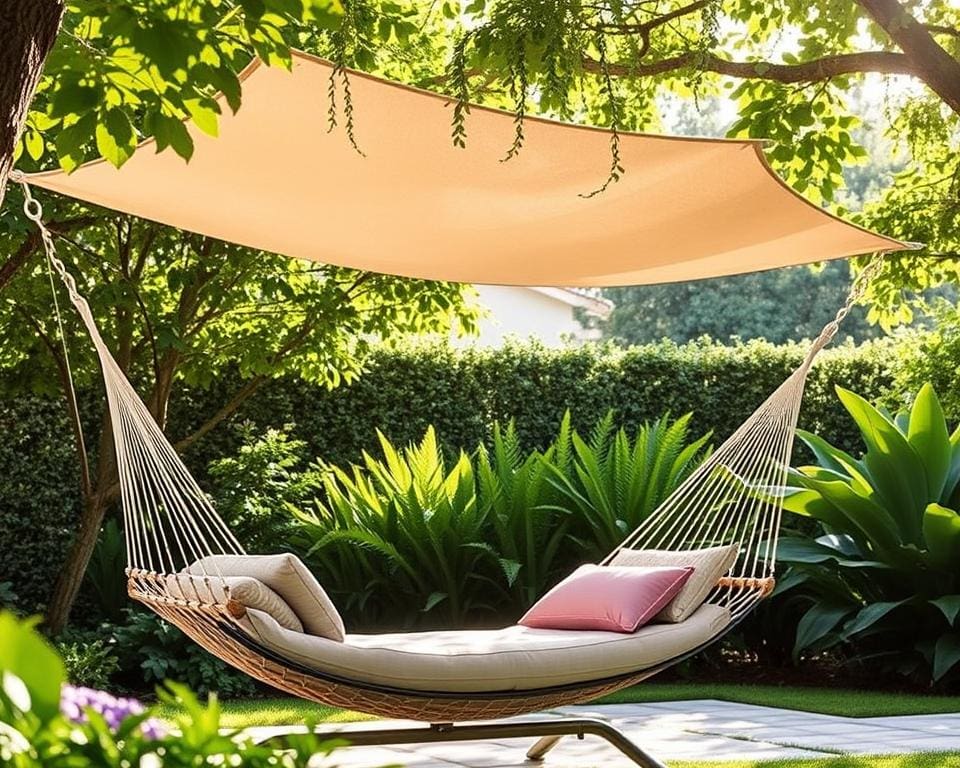 lounge hangmat met zonnescherm
