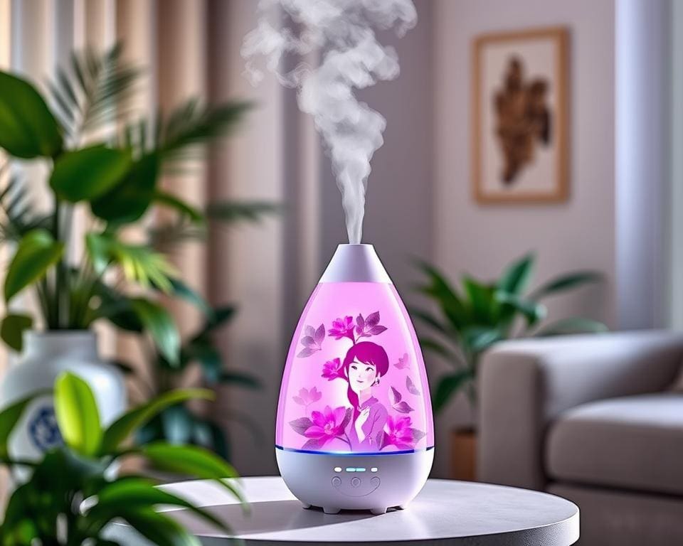 luchtbevochtiger met aroma diffuser