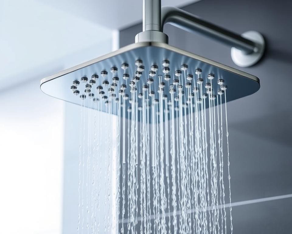 regendouche met waterdrukinstelling
