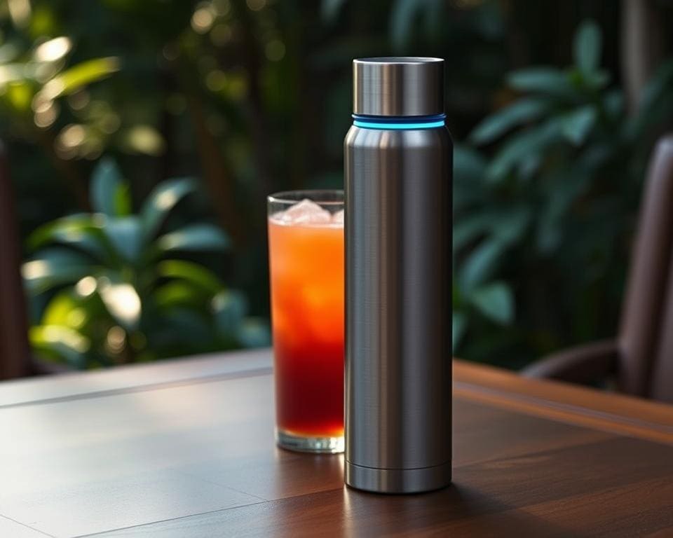 slimme thermosfles met LED-display