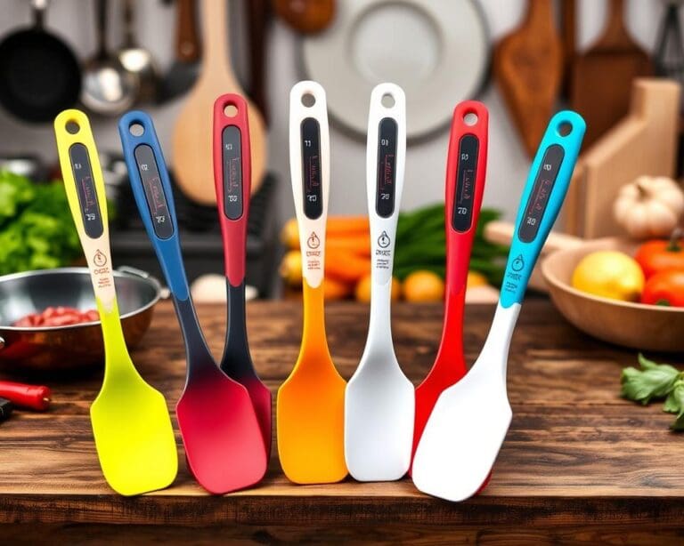 Keukenspatels met ingebouwde thermometers