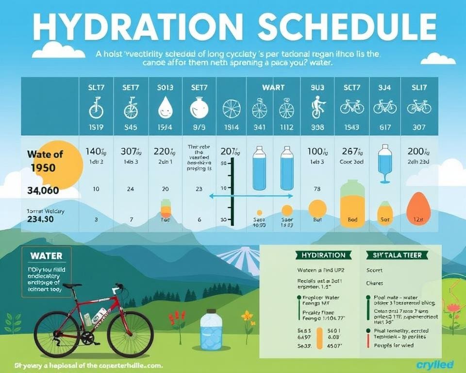 hydratatieschema voor lange fietstochten