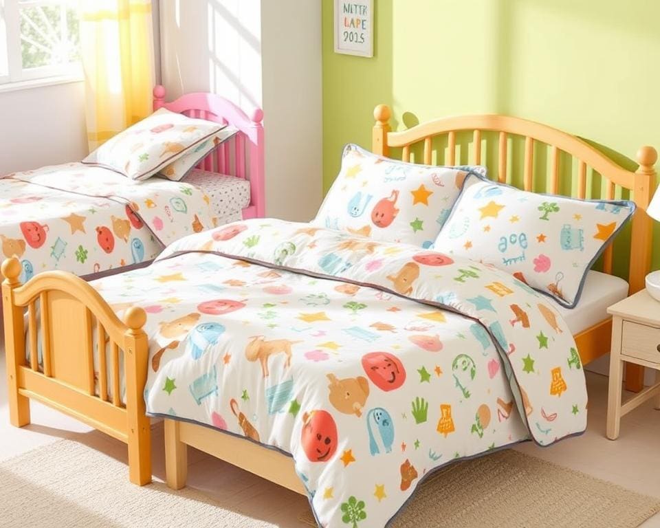 kinderbedden met leuke prints