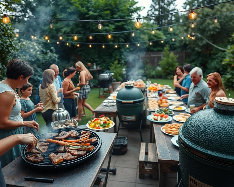 EGG BBQ Feest met vrienden en familie