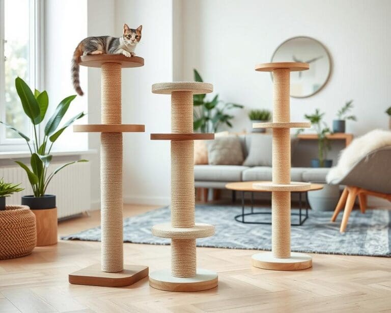 Kattenkrabpalen met een moderne uitstraling