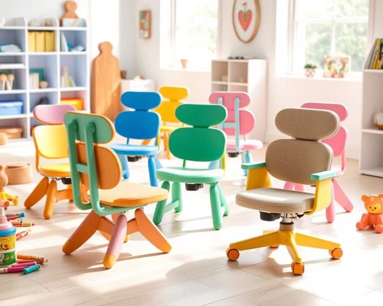 Kinderstoelen met een aanpasbare rugleuning