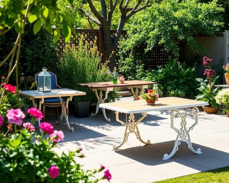 Tuintafels met een opklapbaar tafelblad