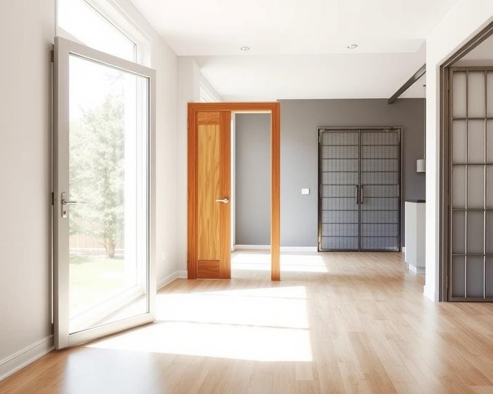 Deuren materialen voor open interieur