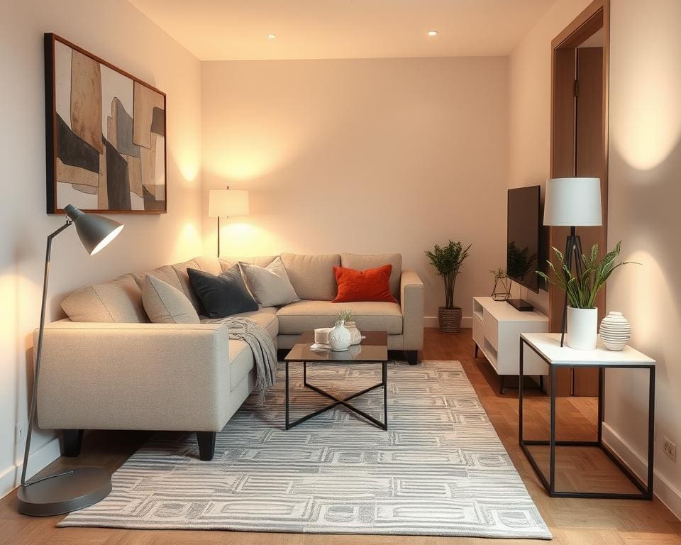 Hoe breng je ritme in een smalle woonkamer?