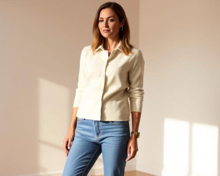 Hoe combineer ik een spencer met jeans?