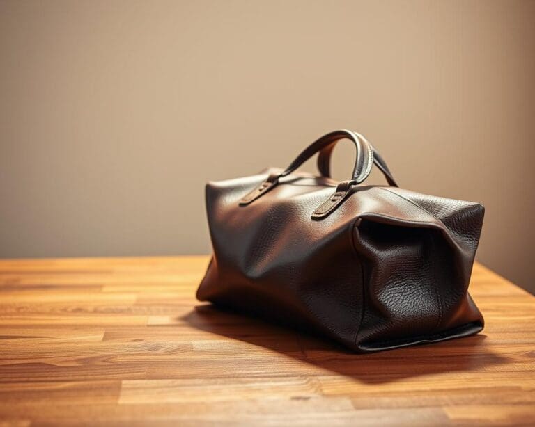 Hoe combineer je een leren reistas?