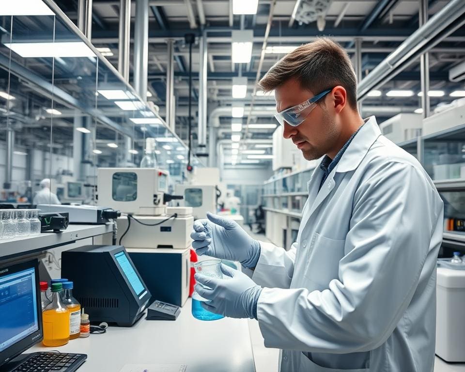 Hoe werkt een technicus in een chemische fabriek?