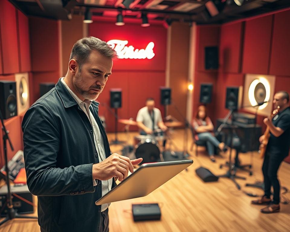 Hoe regelt een manager optredens voor een band?