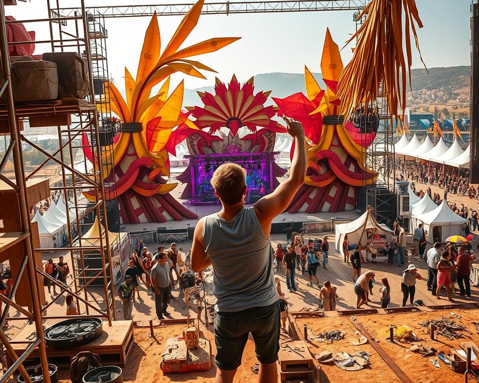 Wat doet een decorbouwer voor een festival?