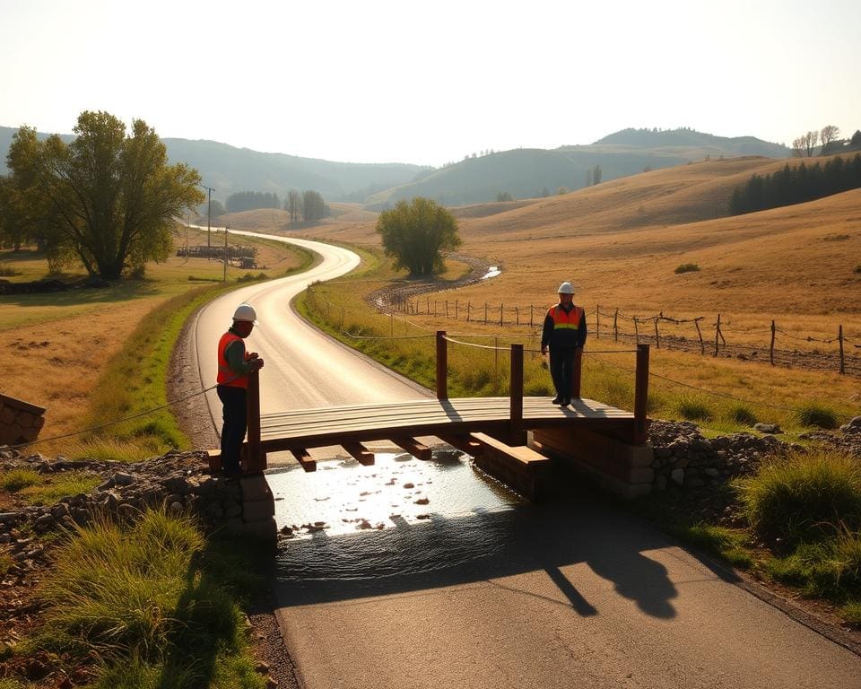 Wat zijn regels voor tijdelijke bruggen en wegen?