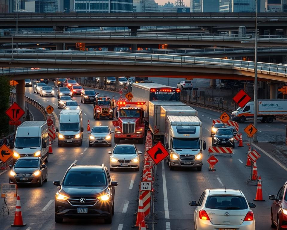 verkeersroutes bij wegwerkzaamheden