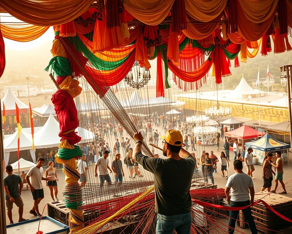 wat doet een decorbouwer voor een festival