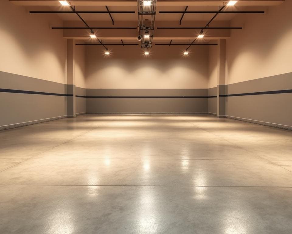 garagevloer en verlichting
