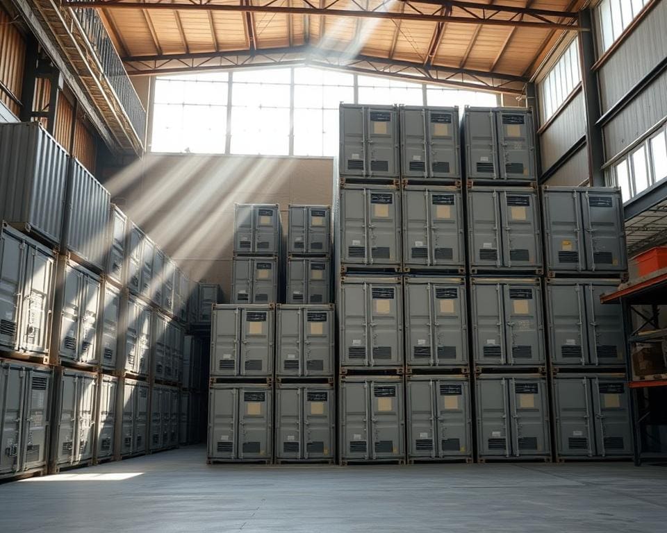 Opslagcontainers voor werklocaties