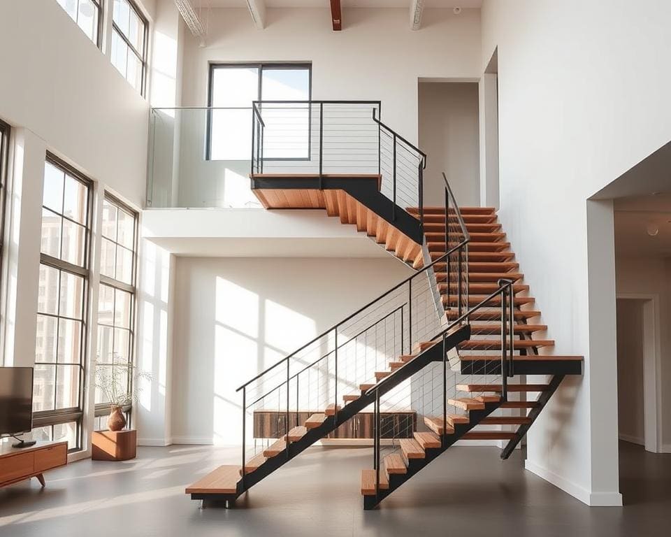 stijlen open trappen loft