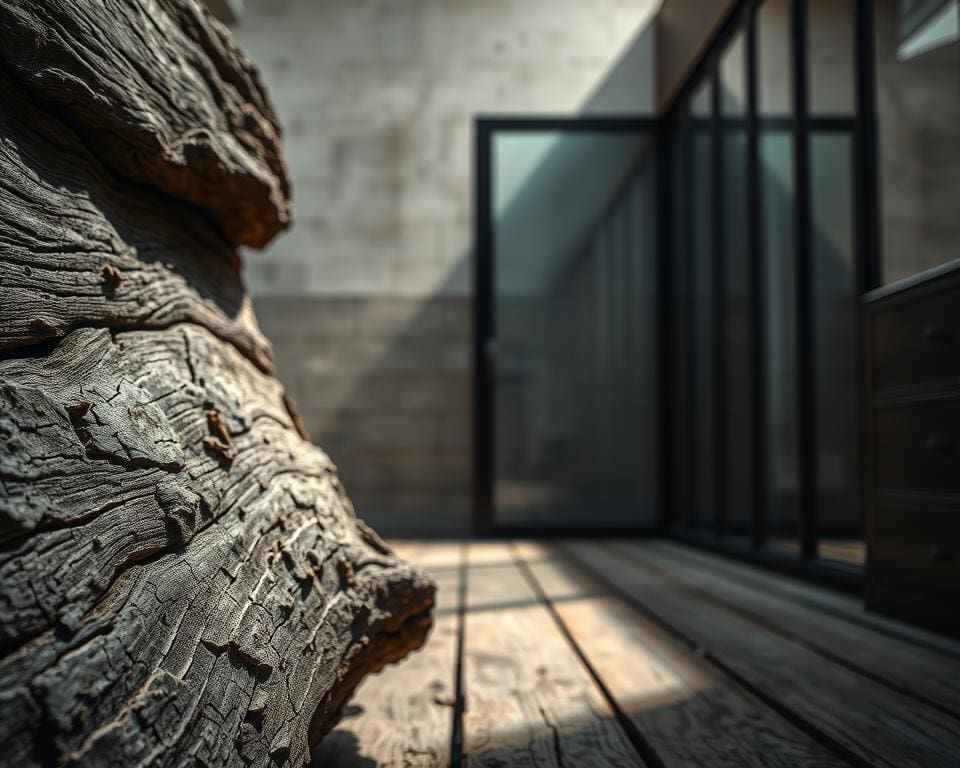 Op welke manier creëer je contrast met texturen?