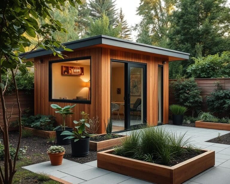 Wat zijn duurzame materialen voor een modern tuinhuis?