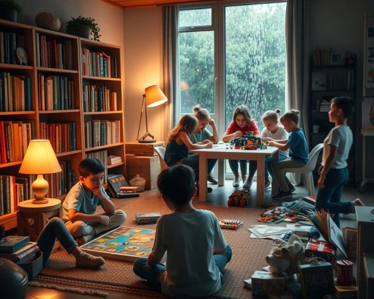 Wat zijn leuke spelideeën voor regenachtige dagen?