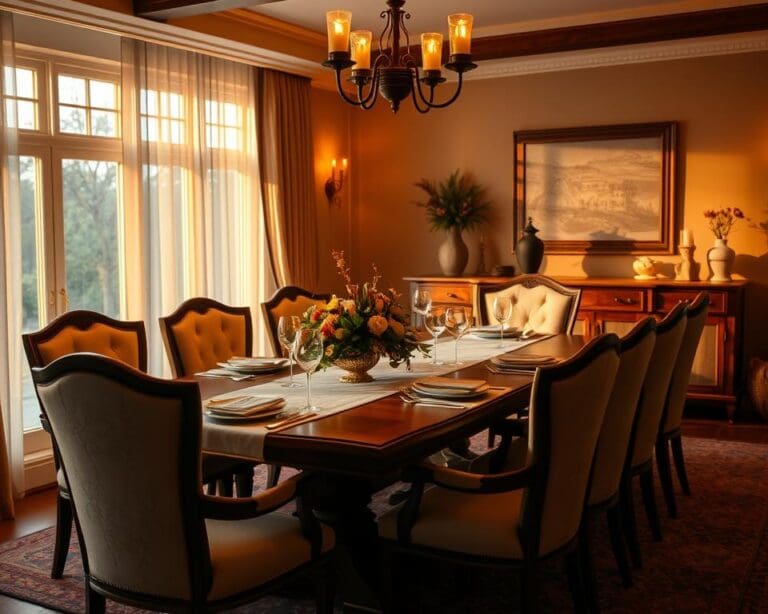Hoe richt je een eetkamer in voor lange avonden?