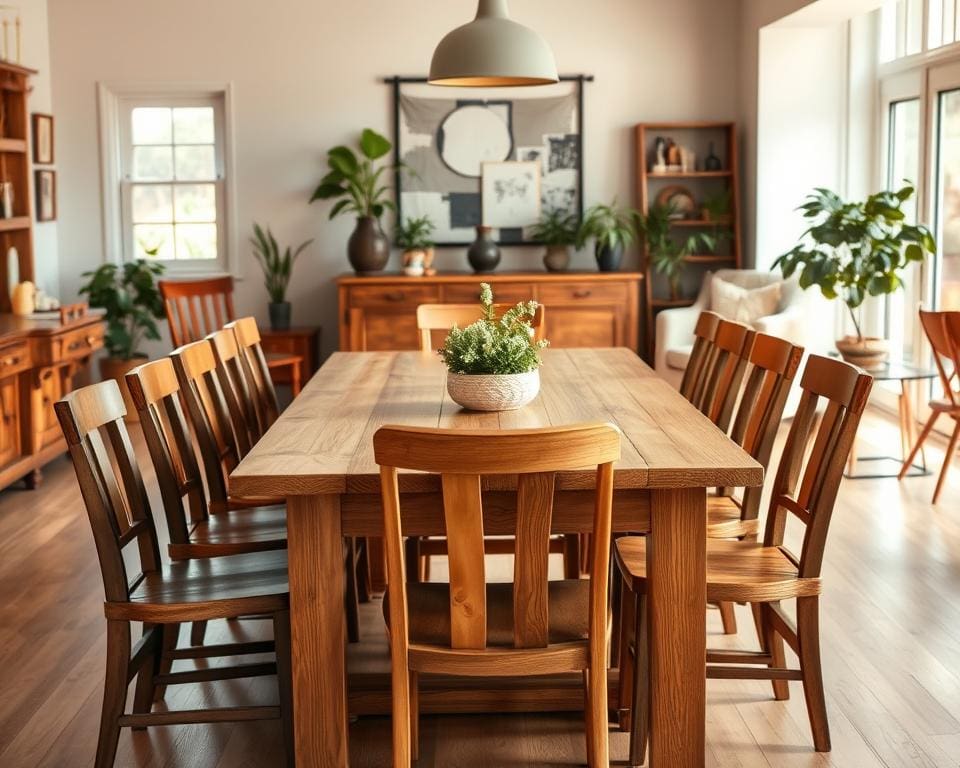 Waarom werkt een mix van houten meubels zo warm?