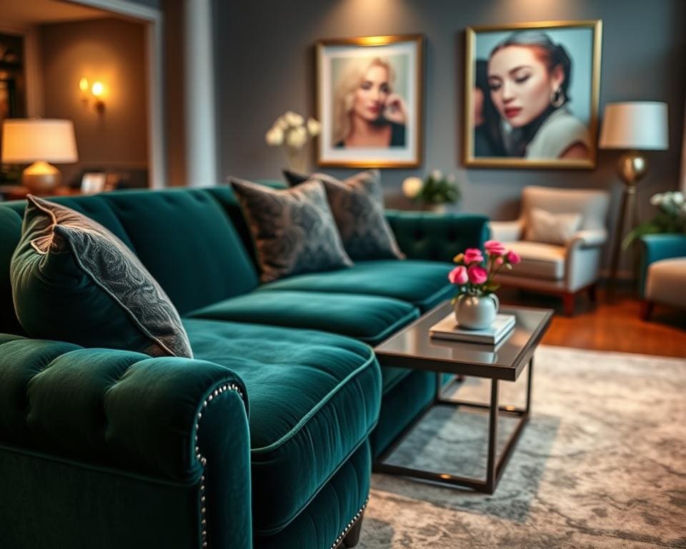 Wat maakt een fluwelen bank zo elegant?