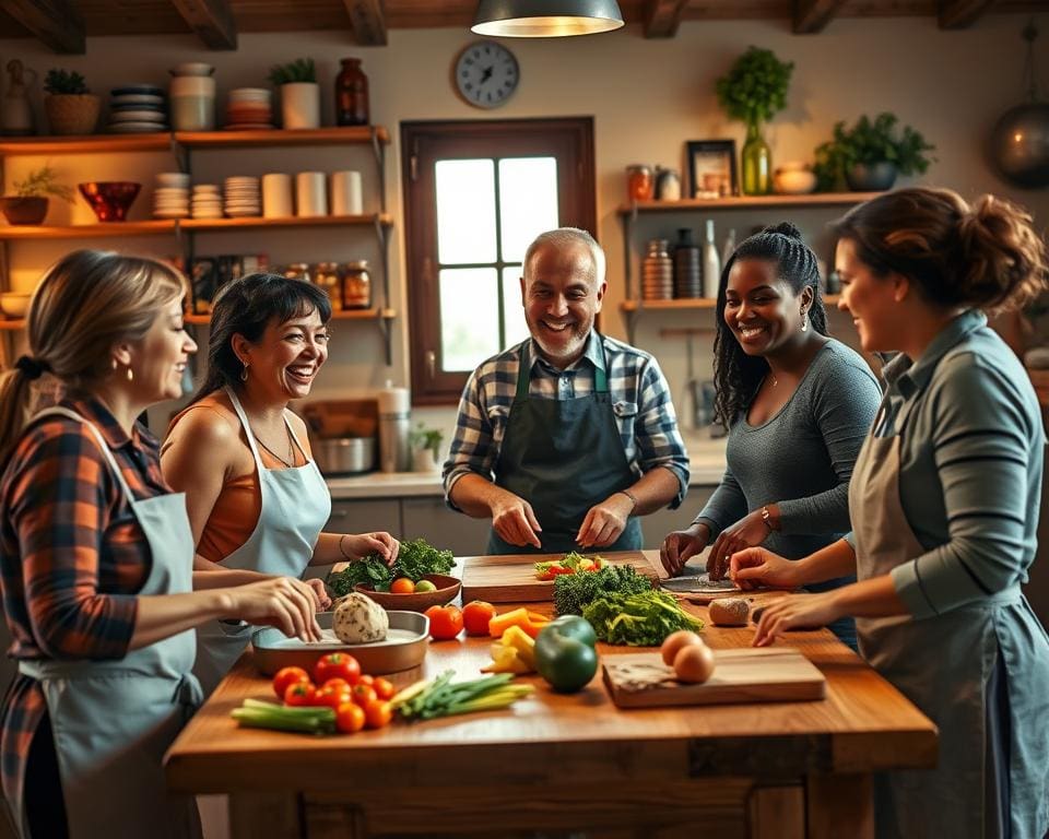 Wat maakt een kookworkshop zo gezellig?