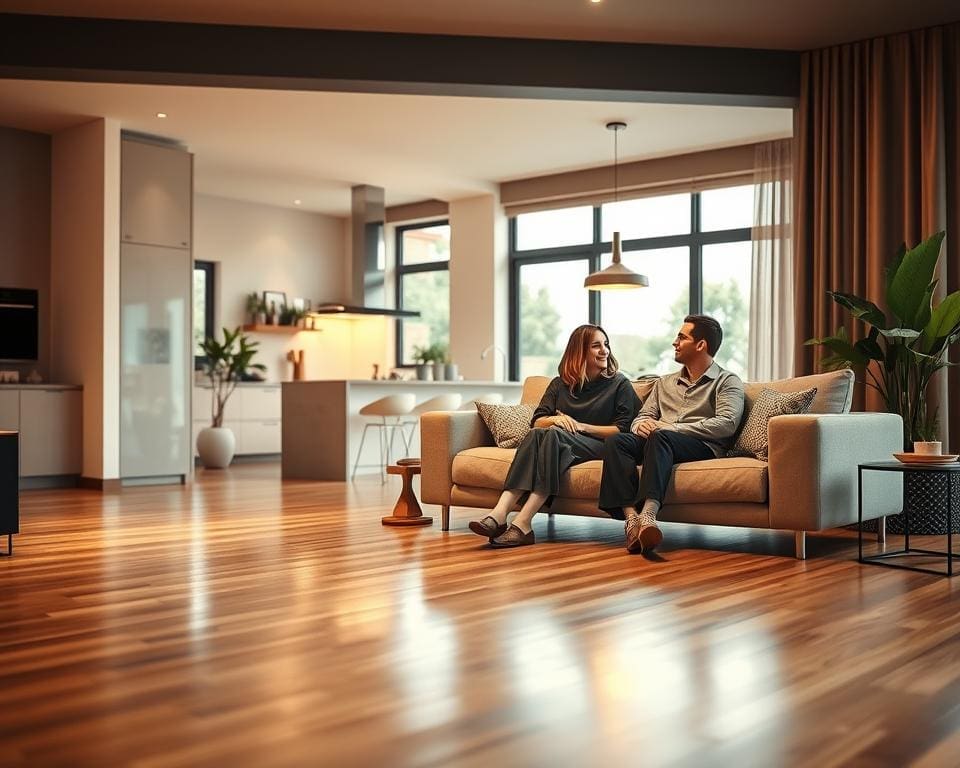 vloerverwarming moderne woning