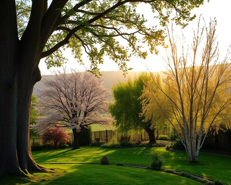 bomen landelijke tuin