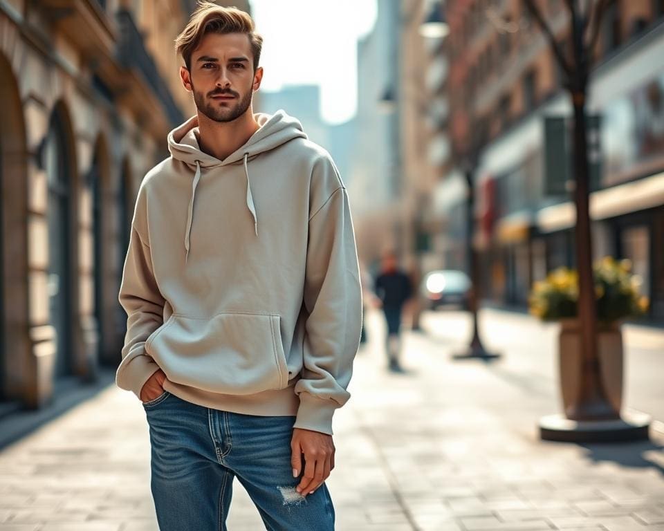 jeans oversized hoodie