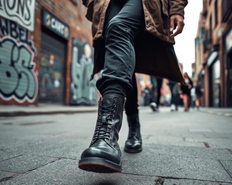 leren boots streetwear